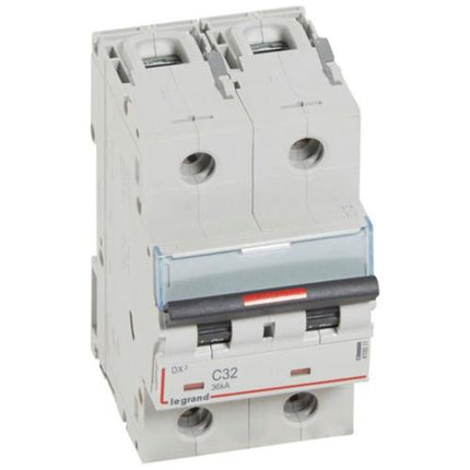 410011Legrandقاطع الدائرة ثنائي القطب ليجراند DX3 بقوة 32 أمبير منحنى C