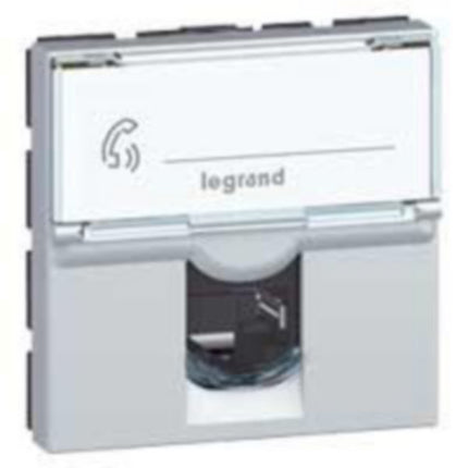 079464Legrandمقبس Legrand Mosaic RJ45 فئة 6 UTP بـ 2 وحدات ألومنيوم