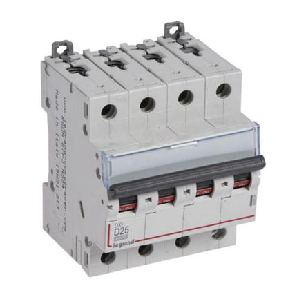 409535Legrandقاطع دورة Legrand DX3 رباعي الأقطاب 25A منحنى D