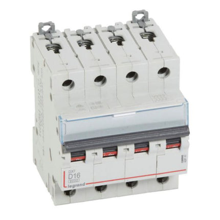 408147Legrandقاطع دورة Legrand DX3 MCB رباعي الأقطاب 16A منحنى D