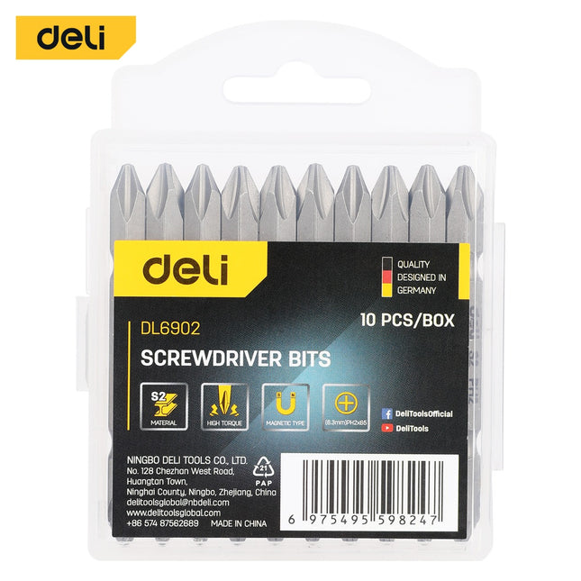 Deli Screwdriver Bits 65mm 10Pcs | EDL6902