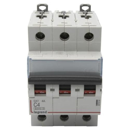 407854Legrandقاطع دائرة Legrand DX3 ثلاثي الأقطاب 4A بسعة 6kA