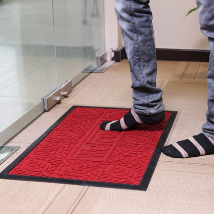 Royalford Rectangular Rubber Door Mat 45x75cm with Non-Slip Design | RF9559 , 6294016409122