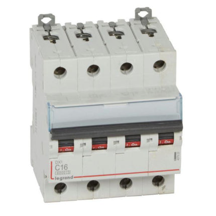 407928Legrandقاطع دورة Legrand DX3 MCB رباعي الأقطاب 16A منحنى C