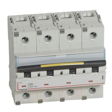 409362Legrandقاطع دائرة ليجراند DX3 رباعي الأقطاب 80A منحنى C