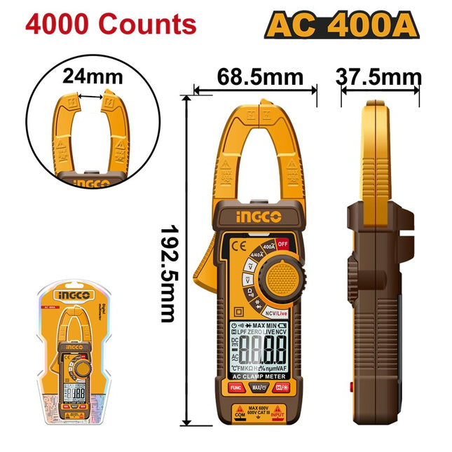 DCM62001INGCOمقياس التيار الكهربائي الرقمي إنجكو AC 400A DCM62001