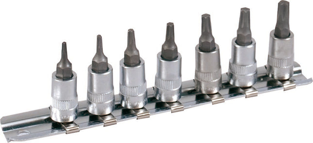  4204Projahnمجموعة مآخذ بروجان 1/4 على سكة مشبك، 7 قطع، مآخذ براغي TX