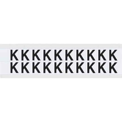 9712 Series Number and Letter Labels