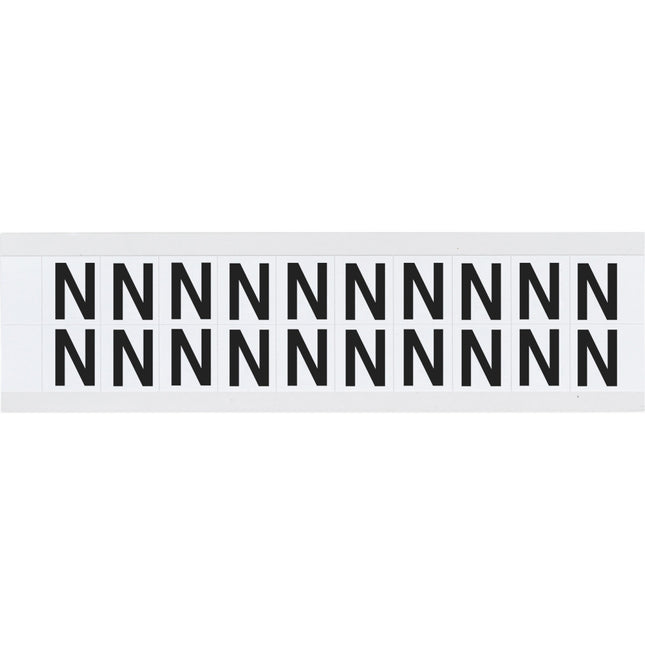 9712 Series Number and Letter Labels