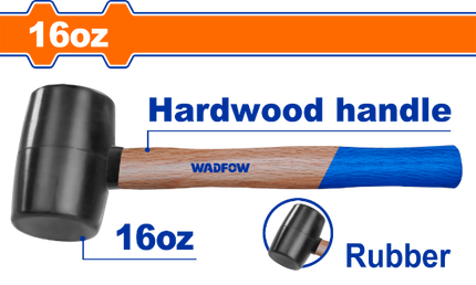 WMB7302Wadfowمطرقة كوتشوك 16 أوقية بمقبض خشبي
