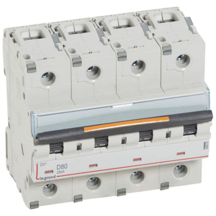 409853Legrandقاطع دائرة MCB DX3 رباعي الأقطاب 80A منحنى D