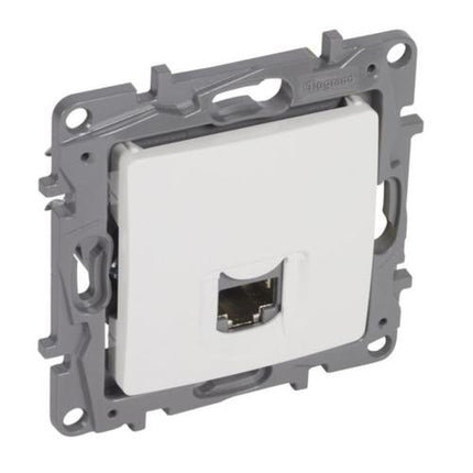 764575Legrandمقبس نيلويه RJ45 فئة 6 STP أبيض مثبت بالفلاش