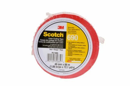000511257488583Mشريط تصنيف اللون Scotch 690 أحمر 48 ملم × 66 متر 36 لفة