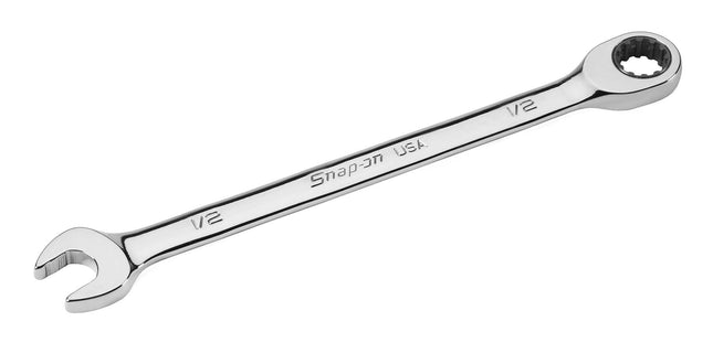 SOSRR16Snap-Onمفتاح ربط مدمج عكسي مع ترس Flank Drive من Snap-on مقاس 1/2 بوصة SAE #16 مطلي بالكروم