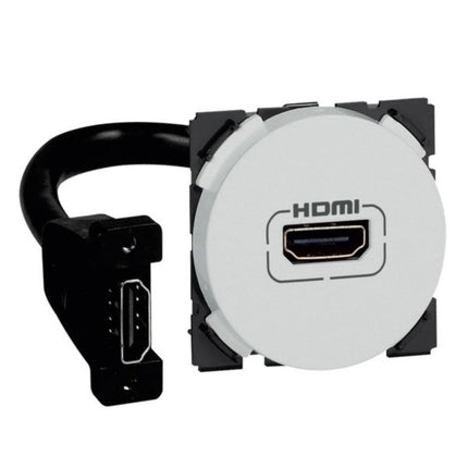 572519Legrandمقبس HDMI Arteor موصول مسبقاً 1 وحدة دائري ألومنيوم ناعم
