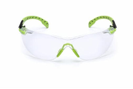 71000790493Mنظارات الأمان 3M Solus 1000 Series S1201SGAF أخضر/أسود عدسات شفافة مضادة للضباب