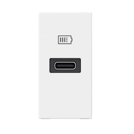 077690LLegrandموزاييك USB من النوع C توصيل الطاقة 20W منفذ واحد أبيض