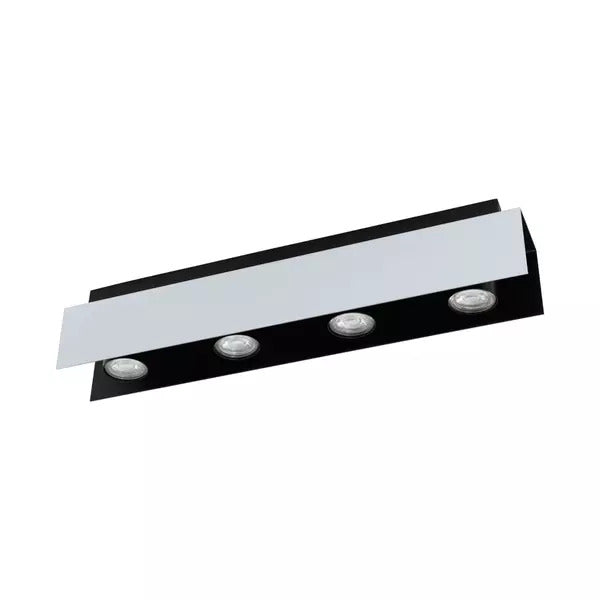 Eglo viserba led-gu10 ceiling light 4 white+black| Lighting | Toolmart