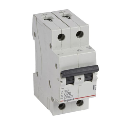 419225Legrandقاطع الدارة Legrand RX3 MCB ثنائي القطب 20A منحنى C