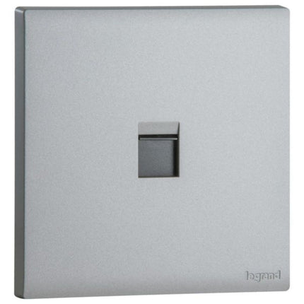 MEC17064SLLegrandمحول Obria Keystone أحادي فضي غامق لمقبس RJ