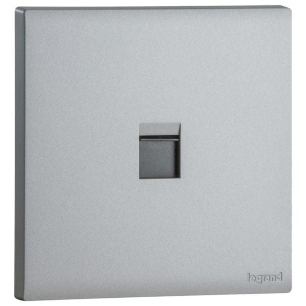 MEC17064SLLegrandمحول Obria Keystone أحادي فضي غامق لمقبس RJ