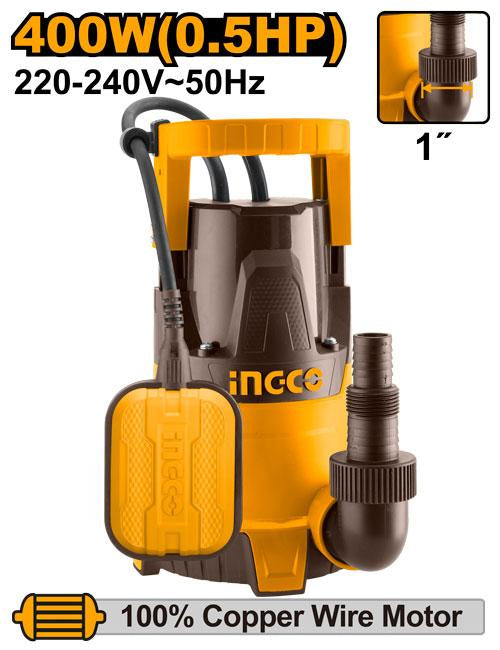 SPC4008INGCOمضخة غاطسة SPC4008 بقوة 400 واط لمياه نظيفة كهربائية