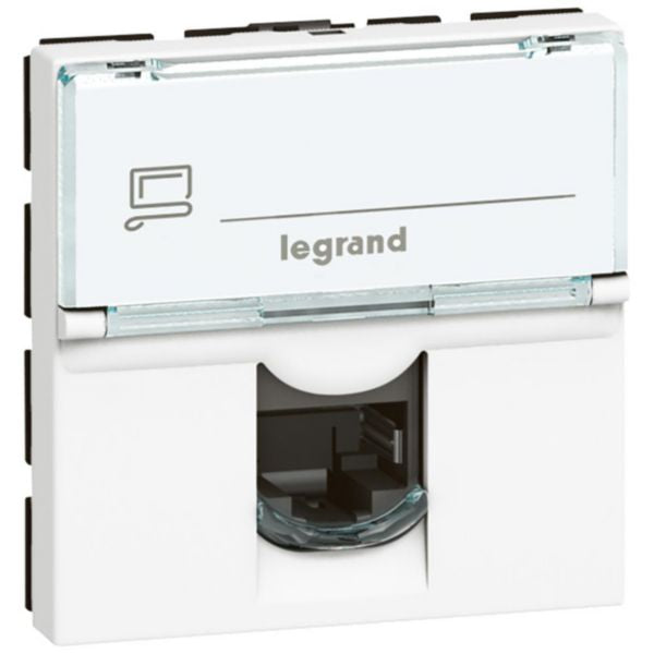076592Legrandموزايك موصل RJ45 فئة 6 FTP 2 وحدة أبيض ليجراند