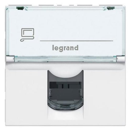 076564Legrandموصل Mosaic RJ45 الفئة 6 UTP وحدتين أبيض