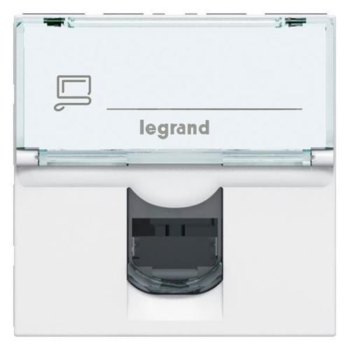 076564Legrandموصل Mosaic RJ45 الفئة 6 UTP وحدتين أبيض