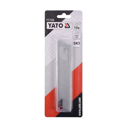 YT-7530Yatoشفرة قطع يوتو 25 ملم احتياطية لسكين المرافق عبوة 10 قطع YT-7530