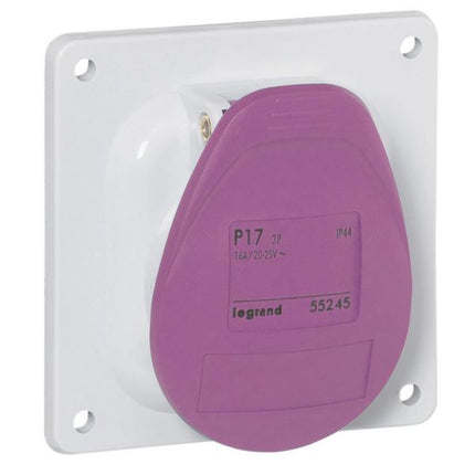 055245Legrandمقبس التثبيت على اللوحة Legrand P17 Tempra IP44 16A 2P