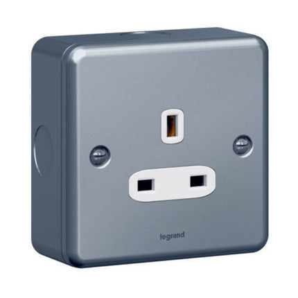 733865Legrandمقبس Synergy أحادي المجموعة غير محول 13A 250V معدني
