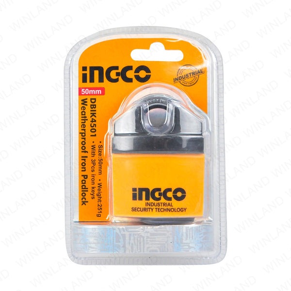 Ingco Weather-Resistant Iron Padlock DBIK4501 50mm , DBIK4501 