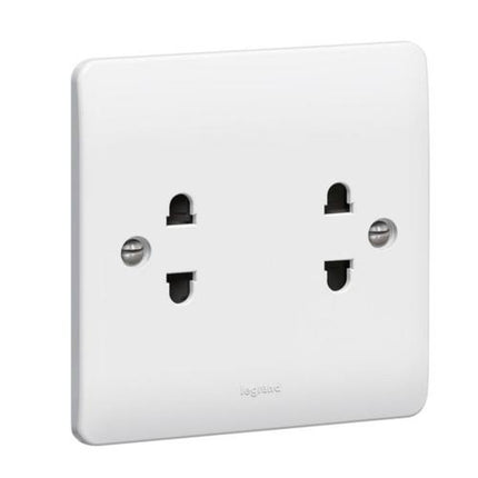 730081Legrandمقبس Synergy ثنائي المعايير يورو-أمريكي بدون مفتاح أبيض