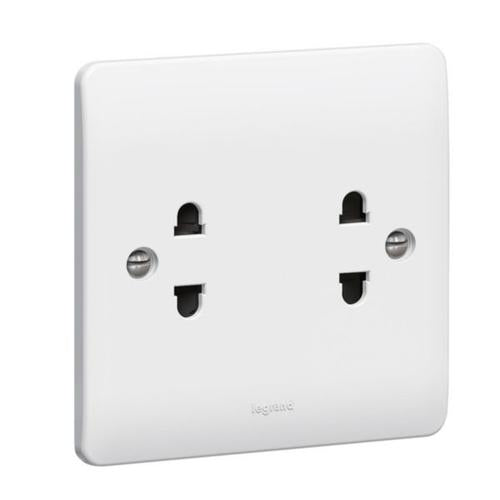730081Legrandمقبس Synergy ثنائي المعايير يورو-أمريكي بدون مفتاح أبيض