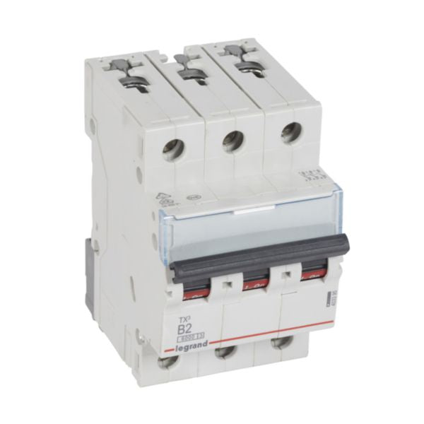403395Legrandقاطع دارة Legrand MCB TX3 ثلاثي الأقطاب 2A منحنى B سعة 6000A