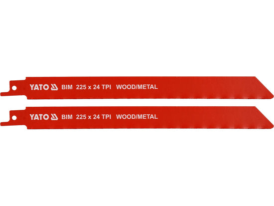 YT-33934Yatoشفرات منشار سيبر YATO BIM 225 ملم 24TPI قطعتين احترافية