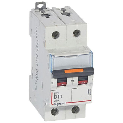 409819Legrandقاطع دارة Legrand DX3 ثنائي القطب 10A منحنى D