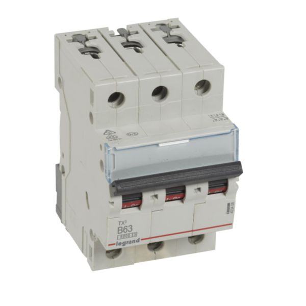 403408Legrandقاطع دائرة MCB TX3 من ليجراند 6000A ثلاثي الأقطاب 63A منحنى B