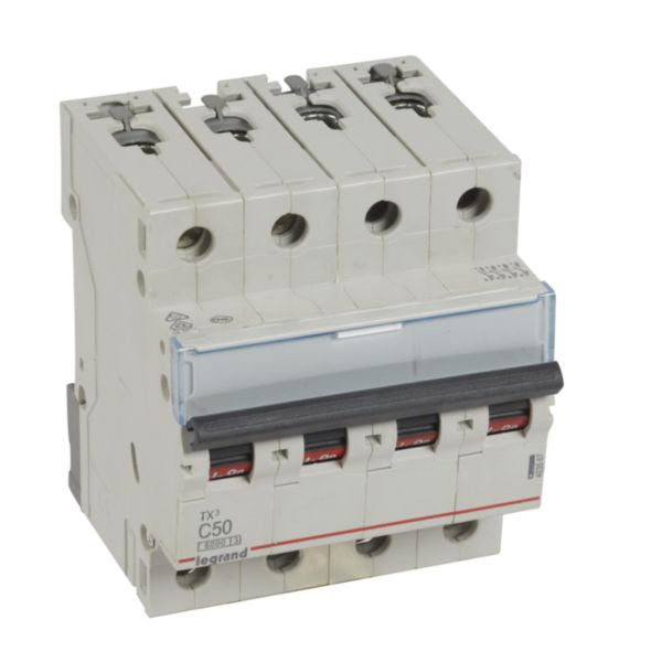 403567Legrandقاطع دائرة Legrand TX3 رباعي الأقطاب 50A منحنى C