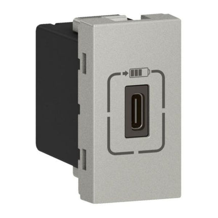 079389Legrandموزايك - مقبس شحن USB من النوع C واحد - 5 فولت - 1.5 أمبير - ألومنيوم