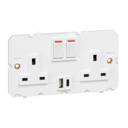 572142Legrandمقبس USB قياسي بريطاني 2G من ليجراند أبيض 572142