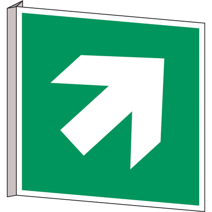 ISO Safety Sign  Direction arrow 45 degree