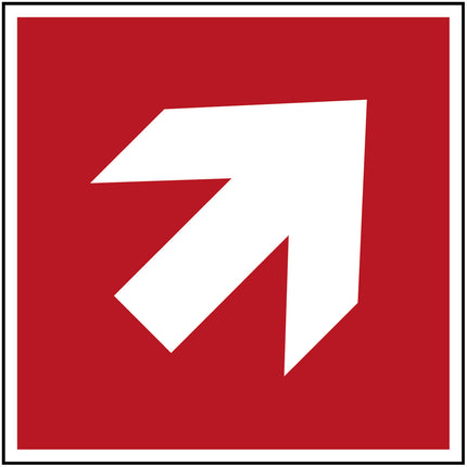 ISO Safety Sign  Direction arrow  45 degree