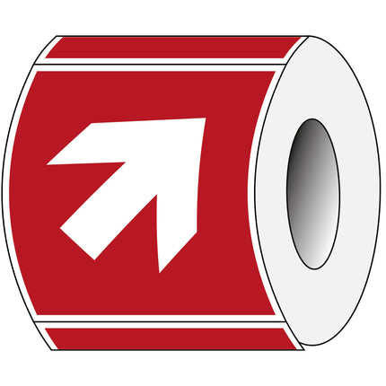 ISO Safety Sign  Direction arrow  45 degree fire fighting