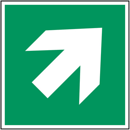 ISO Safety Sign  Direction arrow 45 degree