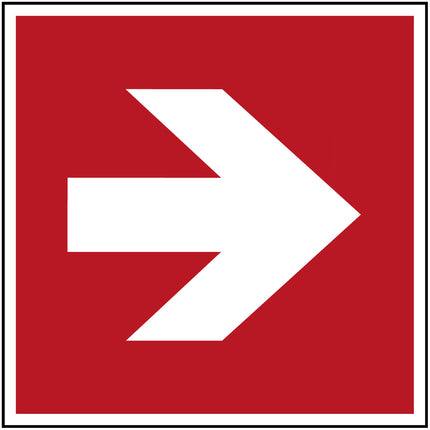 ISO Safety Sign  Direction arrow  45 degree