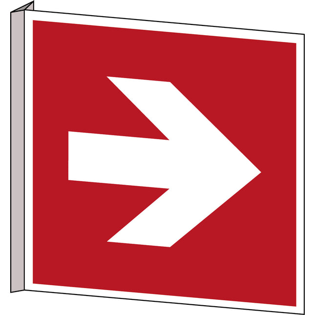 ISO Safety Sign  Direction arrow  45 degree