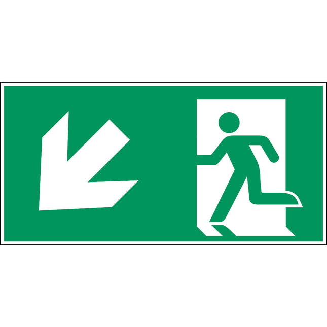 ISO Safety Sign  Emergency exit left