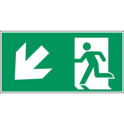 ISO Safety Sign  Emergency exit left